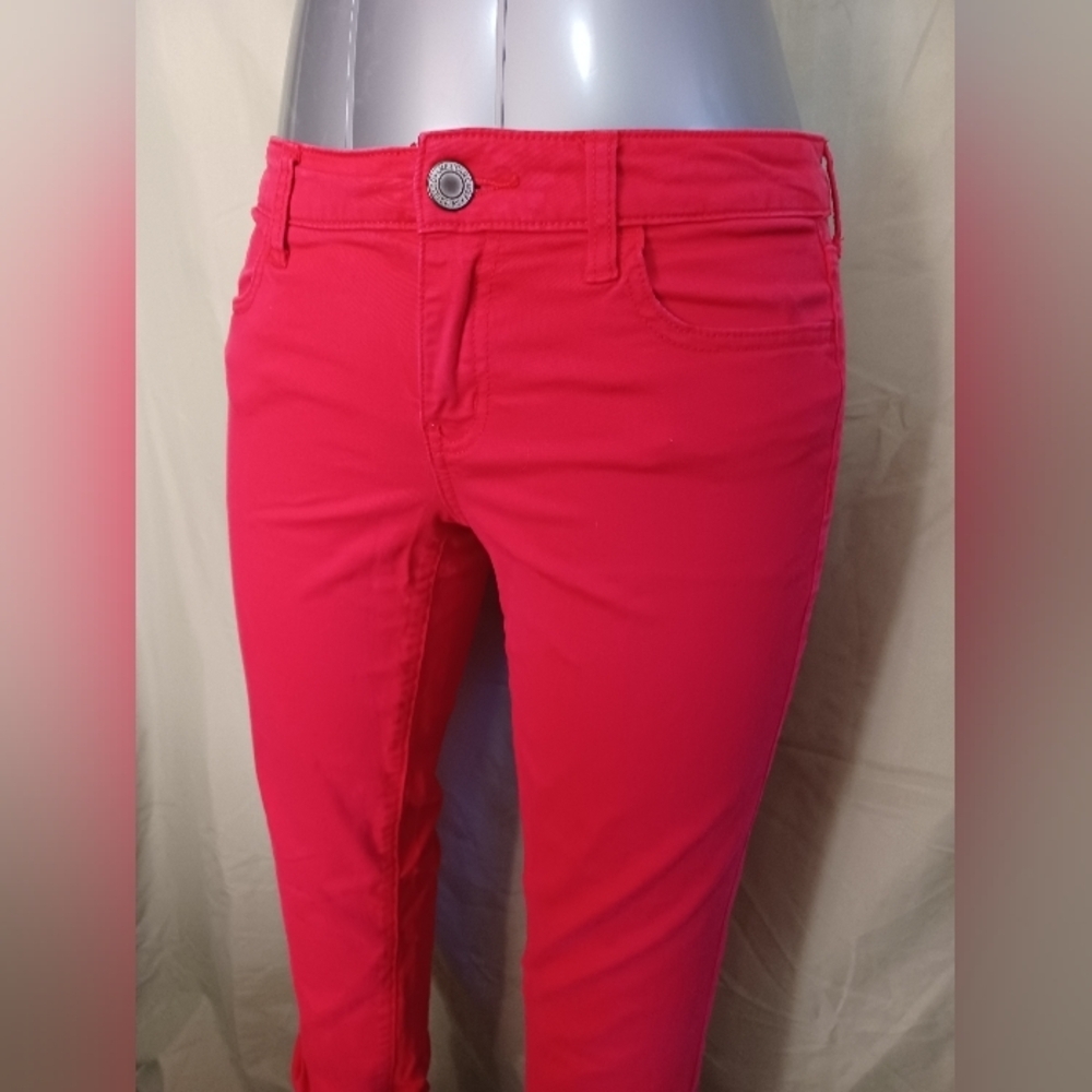 American Eagle Outfitters Bold Red Jegging Pants - Picture 2 of 10